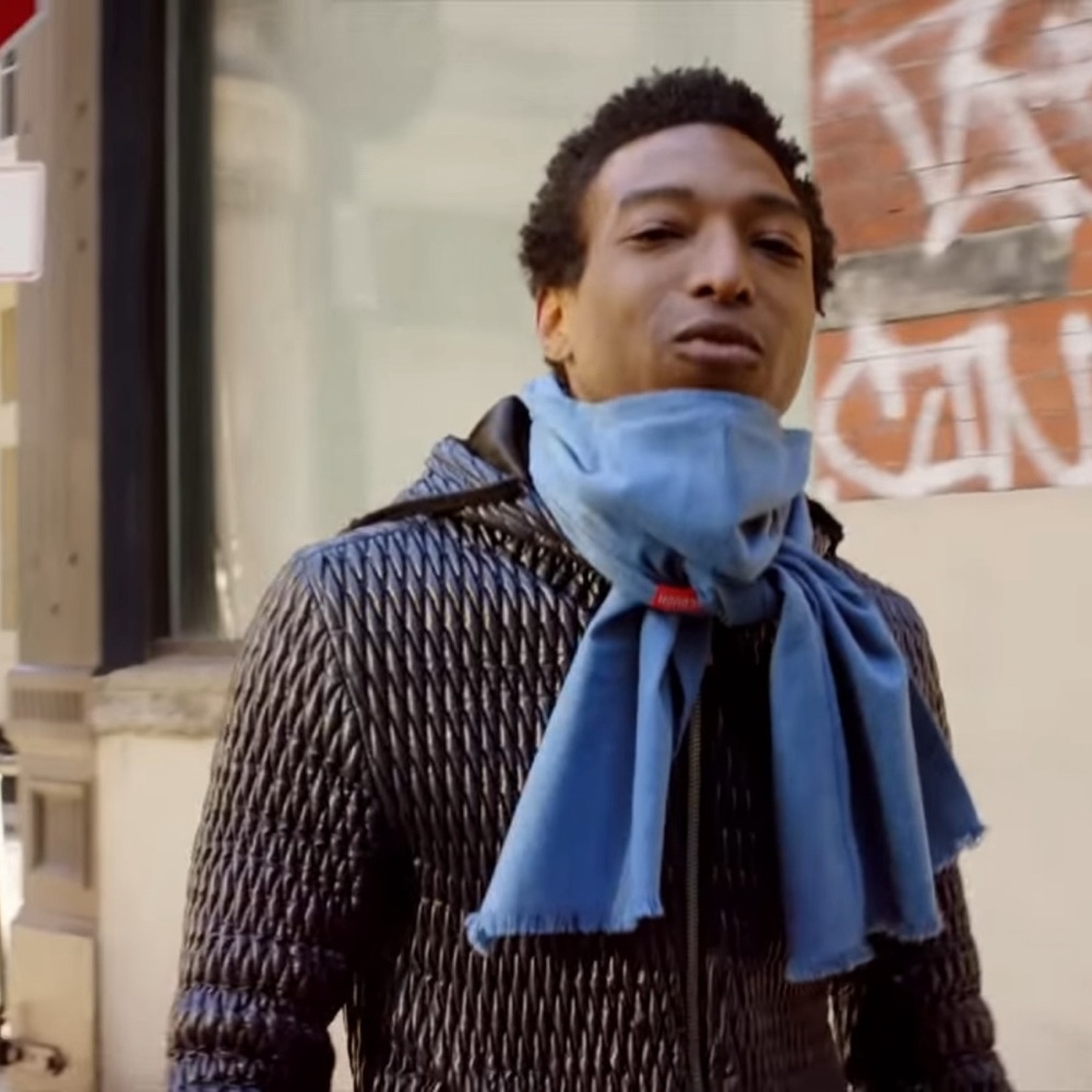 Blue Scough Scarf with filter